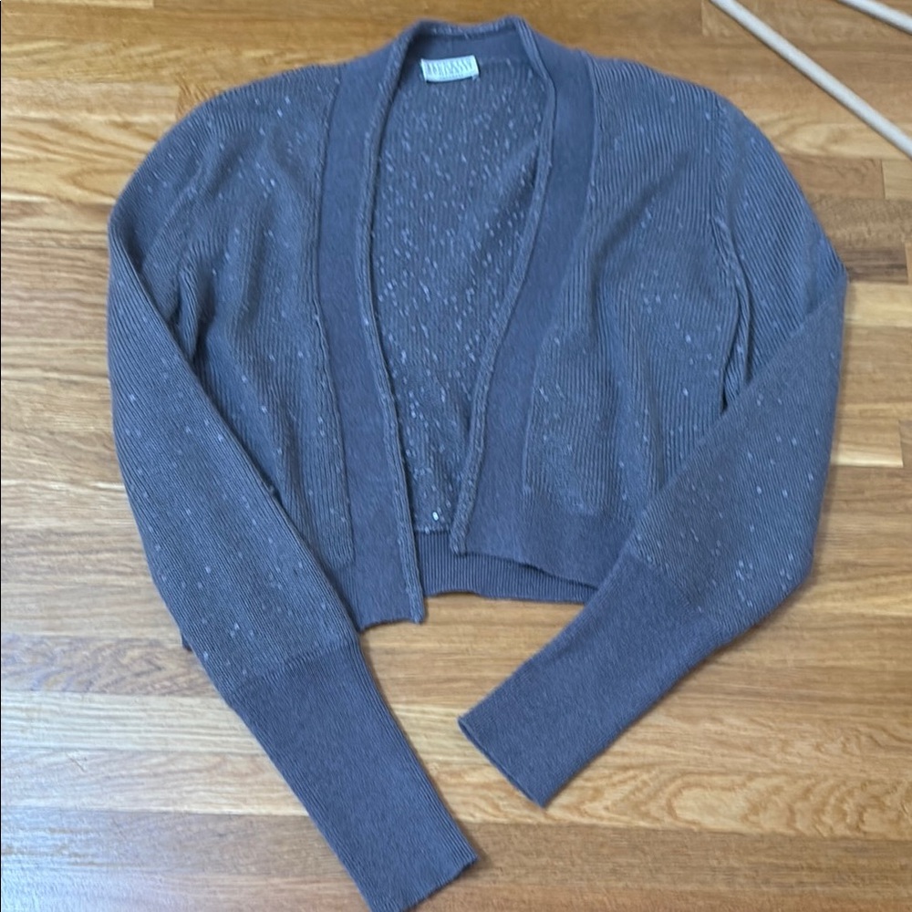 Brunello Cucinelli Gray cashmere Women's Sweater/ shrug